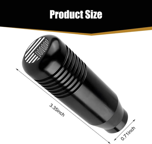 1 PC American Flag Car Shift Knobs, Comfortable Touch, Durable Metal Vehicle Shifter Decoration with Adapters, Universal Weighted Automotive Shift...
