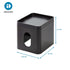 iDesign Facial Tissue Box Cover with Storage Tray, The Cade Collection – 6.1" x 5.15" x 5.4", Matte Black...