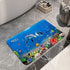 Blue Dolphin Ocean Print 17MM Thick Memory Foam Bathroom Carpet Mat Non-Slip Absorbent Super Bath Mats Comfortable Flannel Bathroom Bed Rug 35 X 2...
