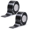 Black Self Fusing Silicone Tape, 2 PCS 1" X 11.8 Ft Silicone Rubber Rescue Tape for Pipe Hose Repair Plumbers Stop Leaking Waterproof Silicone Gri...