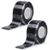 Black Self Fusing Silicone Tape, 2 PCS 1" X 11.8 Ft Silicone Rubber Rescue Tape for Pipe Hose Repair Plumbers Stop Leaking Waterproof Silicone Gri...