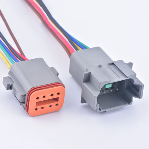 8 Pin Automotive Sealed Electric Plug Male Female Waterproof Connector Wire Harness DT Series DT06-8S DT04-8P...