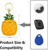 Cute Leather Keychain Case for Apple AirTag, Tile Mate, Galaxy SmartTag, eufy SmartTrack Link and Key Fob, Anti-Scratch (pineapple)...