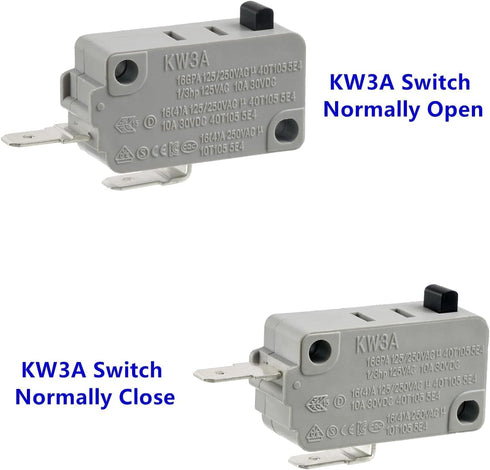 BOJACK Microwave Oven Door Switch KW3A 16A 125/250 V Door Interloc (Pack of 2 pcs Normally Close and 2 pcs Open Switchs)...