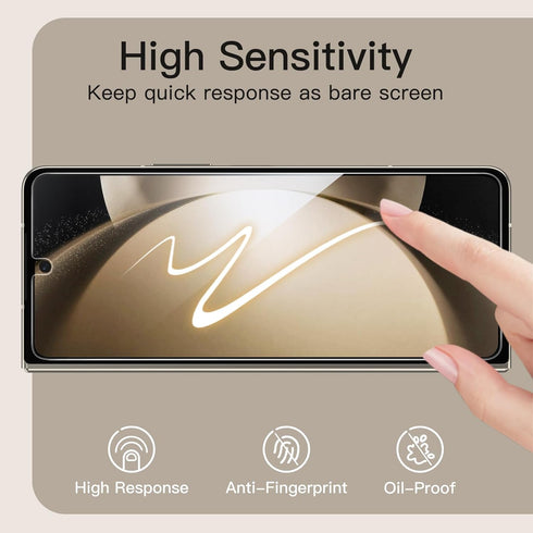 JETech Front Privacy Screen Protector for Samsung Galaxy Z Fold 5, Anti-Spy Tempered Glass Film with Easy Installation Tool, Case-Friendly, 2-Pack...