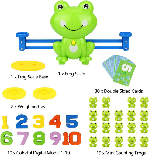 Aitbay Cool Math Game, Valentines for Preschoolers Frog Balance Counting Toys for Boys & Girls Educational Number Toy Fun Children's Gift STEM Lea...