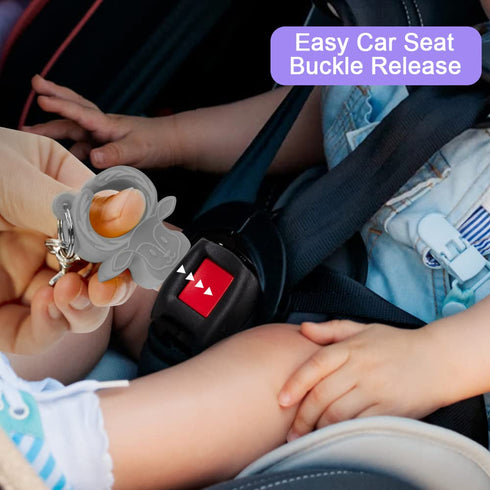 MORLIKE LIVING Silicone Buckle Release Tool, Unbuckle Assistant, Easy Buckle Release Aid for Parents and Caregivers to Unbuckle (Purple-Grey)...
