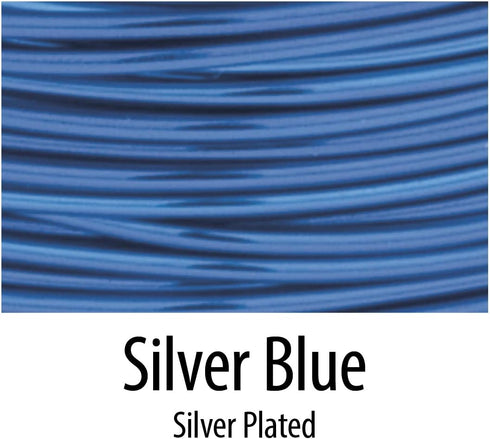 Artistic Wire 32 mm Plated Tarnish Resistant Colored Copper Craft Wire, 28 Gauge, 40 yd, Silver Blue...