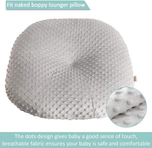 OWLOWLA Newborn Lounger Cover,Minky Removable Slipcover Fits Newborn Lounger for Baby Boy Girl(Silver Gray)...