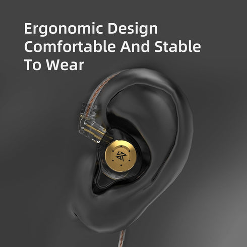 FEDAI KZ EDX Pro Wired Earbuds Headphones 10mm Dual Magnetic Dynamic Driver in Ear Monitor, HiFi Deep Bass Wired Earbuds with 5N OFC 2pin Detachab...