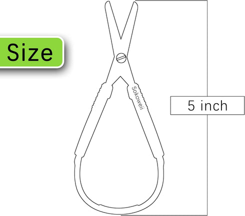 5 Inch Mini Loop Scissors for kids, Adaptive Design, Easy-Open Squeeze Handles (Red (1Pcs))...