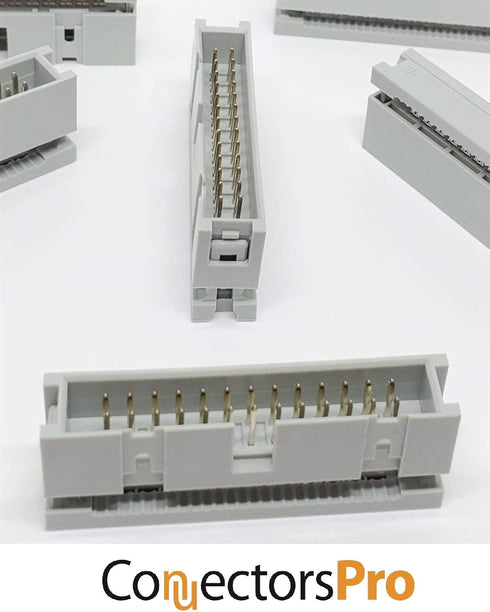 Pc Accessories 10-Pack 2X13 26P Dual Rows 2.54mm Shrouded IDC Male Header, 26 Pins Connectors...