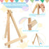 4PCS 9 Inch Wood Easels, Tripod, Painting Party Easel, Kids Student Tabletop Easels for Painting, Easel Stand for Painting Canvases, Portable Canv...