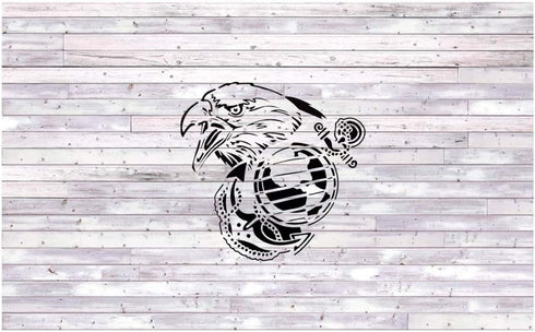 Large US Military Flag Stencil for Painting on Wood, Fabric, Walls, Airbrush + More | Reusable Mylar Template (US Military Logo) (American Eagle)...
