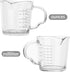 Beautyflier 3 Ounce Espresso Shot Glass Triple Pitcher Barista Double Spouts, Espresso Wine Glass Parts Clear Glass(Wide)...