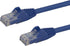 StarTech.com 10ft CAT6 Ethernet Cable - Blue CAT 6 Gigabit Ethernet Wire -650MHz 100W PoE RJ45 UTP Network/Patch Cord Snagless w/Strain Relief Flu...