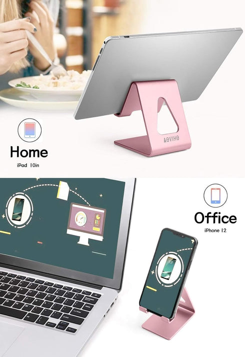 Desk Cell Phone Stand, Phone Holder, Desktop Phone Cradle Dock for iPhone 14 13 12 pro 11 X Xs max 8 7 6 6s Plus SE 5 5S Samsung All Smart Phones,...