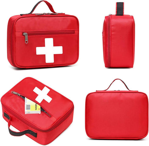 Gatycallaty First Aid Bag Empty Emergency Treatment Medical Bags Multi-Pocket for Home Office Car Traveling Hiking Trip (Medium)...