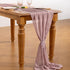 Socomi Dusty Rose Chiffon Table Runner Easter Spring Boho Rustic 10ft 29x120 Inches Wedding Runner Sheer Bridal Shower Decorations...