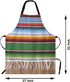 WONDERTIFY Mexican Style Apron,Traditional National Blankets Colorful Lines Bib Apron with Adjustable Neck for Men Women,Suitable for Home Kitchen...
