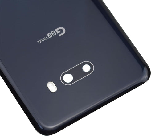New Aurora Black Acrylic Glass Back Panel Cover Replacement for LG G8X ThinQ LMG850EMW with Camera's Glass Lens and Frame with Pre Cut Adhesive an...