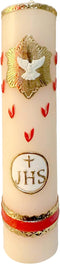 Seven Gifts with Dove JHS Holy Spirit Candle Vela de Los Siete Dones con Paloma Espiritu Santo...