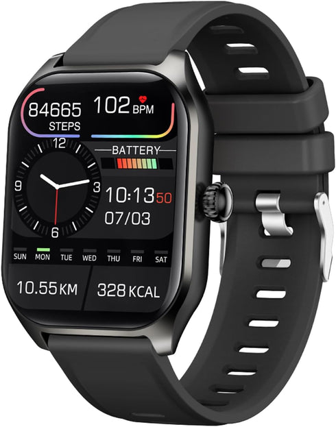 Smart Watch (Answer/Make Calls), 2024 Newest 2.01“Inch Fitness Tracker, Heart Rate/Sleep Monitor/Pedometer/Calories, Multiple Sports Modes, Waterp...