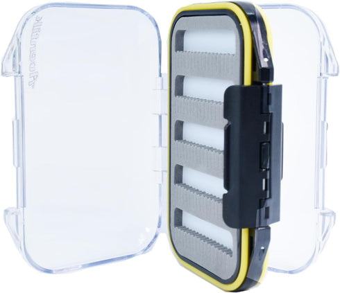 Aventik Fly Box Flies Case Jig Box Waterproof Lightweight Streamer Fly Box Double Sides Deep Clear Lid Saltwater Fresheater Fishing Lure Case(H18X...
