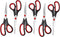 Scissors 8.5 inch Stainless Blade Black Plastic Handle Office School Classroom Student Teacher Crafting Fabric Sewing Gift Wrapping All Purpose 6 ...