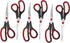 Scissors 8.5 inch Stainless Blade Black Plastic Handle Office School Classroom Student Teacher Crafting Fabric Sewing Gift Wrapping All Purpose 6 ...