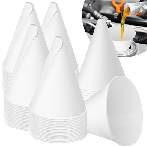 Disposable Engine Oil Funnels, Paper Funnels for Motor Oil, 6 oz Disposable Engine Oil Funnel for Gas, Car Oil Change Fluid (paper -60 pcs)...