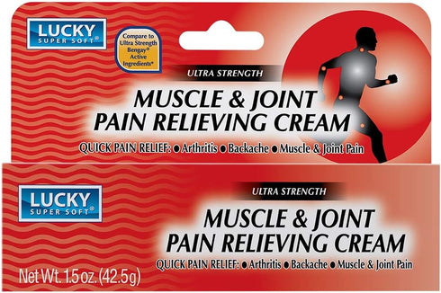 Lucky Super Soft Muscle & Joint Pain Relieving Cream, 1.5 Ounce...