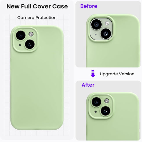 ORNARTO Compatible with iPhone 15 Case Shockproof with Screen Protectors, Waterproof Liquid Silicone Rubber Full Cover Protective Case for iPhone ...