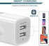 USB Wall Charger, Foldable Charger Adapter, AILKIN 2Pack 2.4Amp Dual Port Quick Charger Plug Cube AC Travel Box for iPhone 15 14 Pro Max 13 12 11P...