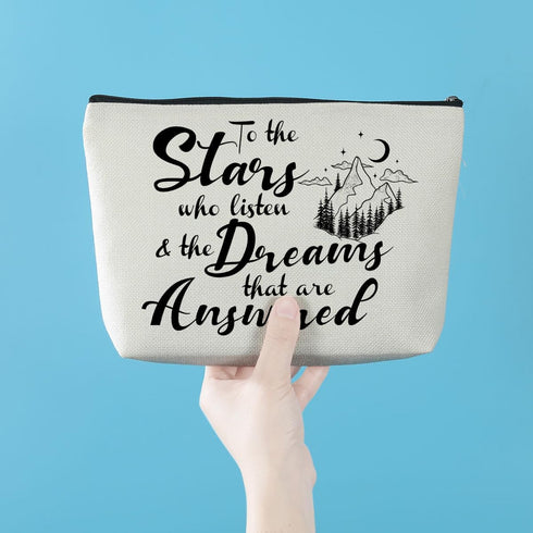 Fantasy Novel Inspired Gift Bookish Gifts Makeup Bag Skincare Bag Christmas Birthday Gifts for Her Women Book Lovers Bestie Ladies Librarian Frien...