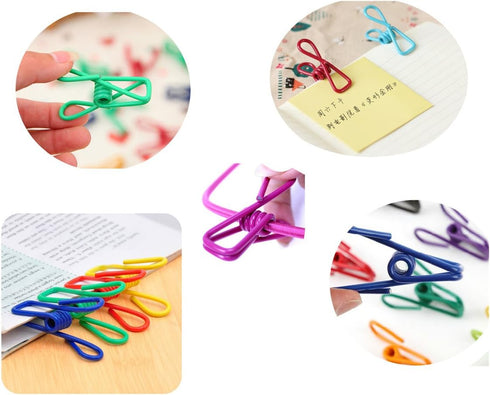 30 Pcs 2 Inch 10 Different Random Colors Chip Clips, PVC Coating High Elasticity Strength Clothes Pins, Food Clips and Bag Clips...