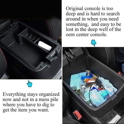 Vesul Center Console Armrest Storage Box Compatible with Mitsubishi Outlander Sport 2012 2013 2014 2015 2016 2017 2018 2019 2020 2021 ABS Tray Ins...