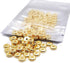 INSPIRELLE 100pcs Heishi Beads 6mm Long-Lasting Disc Brass Rondelle Spacer Beads Yellow Gold Plated Flat Round Shape Jewelry Metal Spacers for Bra...