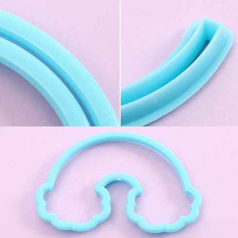 9Pcs Rainbow & Cloud Fondant Cutter Set Cake Cupcake Decorating Tools Sugarcraft Polymer Clay Gum Paste Cookies Biscuit Cutters...