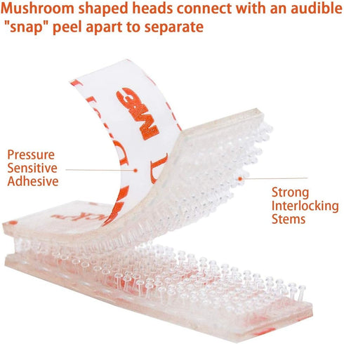 EZ Pass/IPass/IZoom Toll Tag Fastlane Mounting Kit - 8 Pcs (4 Sets) Reclosable Fastener Peel and Stick Adhesive Dual Lock Tape Strips...