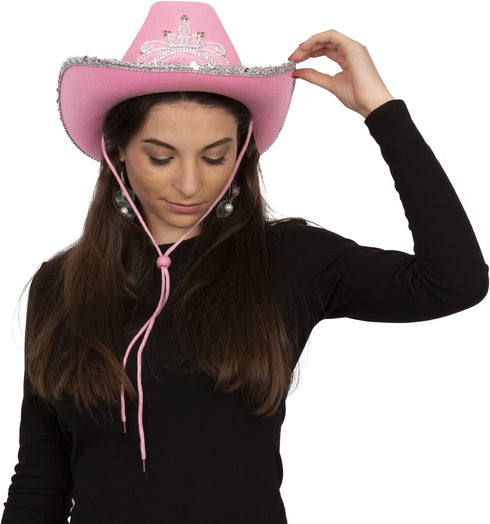 Funny Party Hats Cowboy Hat for Adults - Felt Cowboy Hats w/Paisley Bandana...