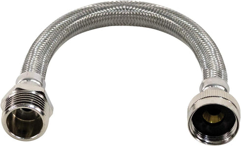 Certified Appliance Accessories WI12SSFM Braided Stainless Steel Water-Inlet Hose, 1ft