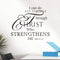 Inspirational Wall Decor Quotes Stickers–I Can Do All Things Through Christ Who Strengthens Me– Decor for Living Room Bedroom Classroom Playroom N...