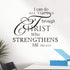 Inspirational Wall Decor Quotes Stickers–I Can Do All Things Through Christ Who Strengthens Me– Decor for Living Room Bedroom Classroom Playroom N...