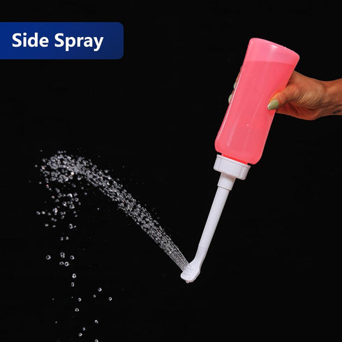 2Pcs-Pack Pink+Green 17oz Peri Bottle for Postpartum & Perineal Care,500ml Portable Travel Bidet for Personal Hygiene Cleaning...
