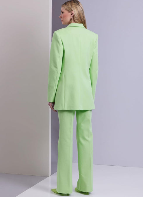 Vogue Misses’ Loose-Fitting Unlined Jacket, Knit Crpped Top and Wide-Legs Pants Sewing Pattern Packet, Design Code V1960, Sizes 8-10-12-14-16...