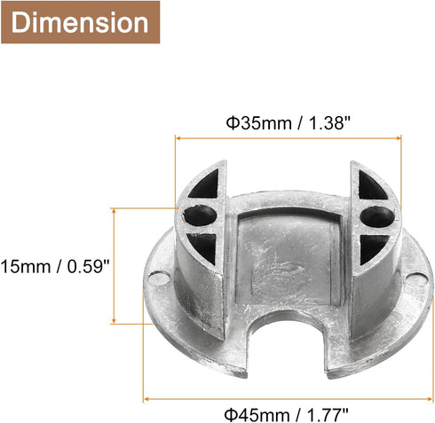uxcell Cable Hole Cover 1-3/8"(35mm) Zinc Alloy Desk Cable Wire Cord Grommet Hole Cover for Office Computer Desk Wire Organizer, Brushed Silver...