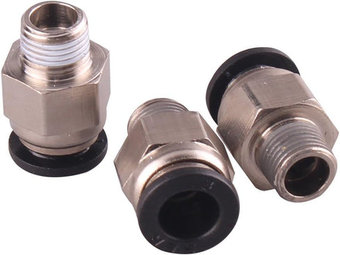 1/4 PT Male Thread 8mm Push in Joint Pneumatic Connector Quick Fittings 12 Pcs Ted Lele (8mm 1/4)...