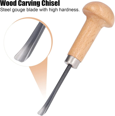 Wood Carving Chisel Gouge Woodworking Knife Wood Carving Tool Hand Chisel Compact Wood Carving Knife for Beginners and Profi...