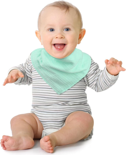Accmor 10 Pack Muslin Baby Bibs Baby Bandana Drool Bibs 100% Cotton Baby Bibs for Teething and Drooling, Soft Bibs for Baby Girls Boys...